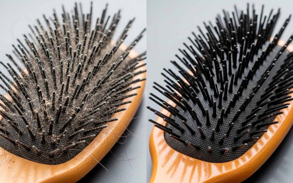 A diferença que uma boa limpeza faz na sua escova