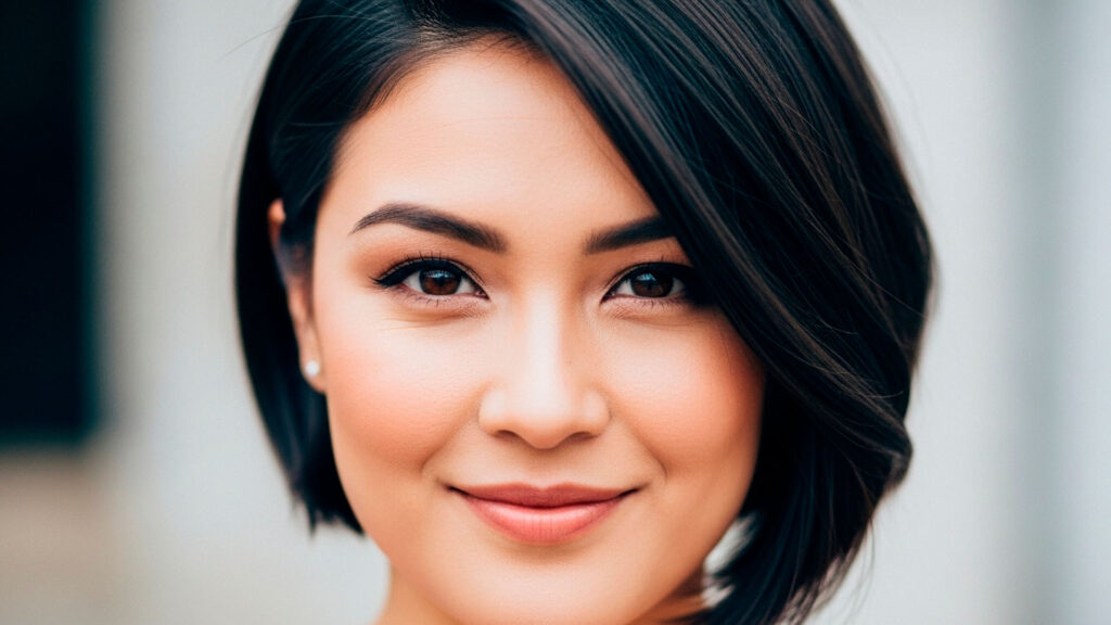 Corte Bob assimétrico ou angulado